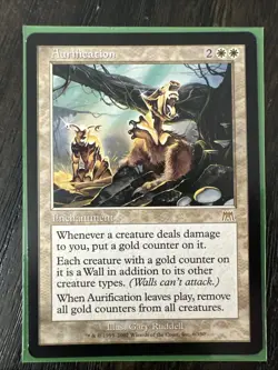 MTG Magic The Gathering Card Aurification Onslaught Regular 6/350 - Image 1