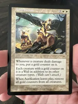 MTG Magic The Gathering Card Aurification Onslaught Regular 6/350 - Image 3