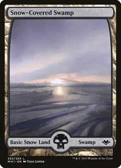 Magic The Gathering MTG SNOW-COVERED SWAMP Modern Horizons NM Near Mint - Image 1