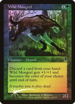 Magic The Gathering MTG WILD MONGREL FOIL Odyssey NM Near Mint - Image 1