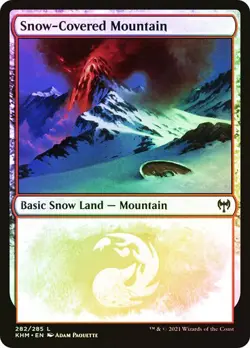 Magic The Gathering MTG SNOW-COVERED MOUNTAIN (282) FOIL Kaldheim NM Near Mint - Image 1