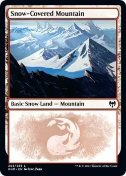 Magic The Gathering MTG SNOW-COVERED MOUNTAIN (283) Kaldheim NM Near Mint - Image 1