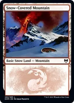 Magic The Gathering MTG SNOW-COVERED MOUNTAIN (282) Kaldheim NM Near Mint - Image 1