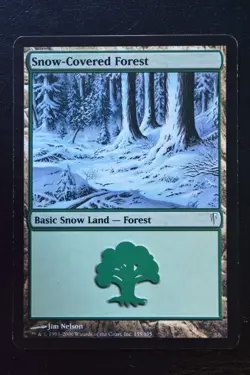 Magic The Gathering MTG SNOW-COVERED FOREST Coldsnap LP Lightly Played - Image 1