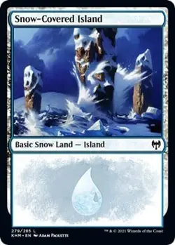 Magic The Gathering MTG SNOW-COVERED ISLAND (279) Kaldheim NM Near Mint - Image 1