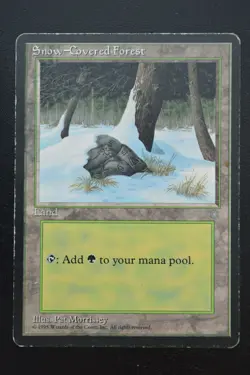Magic The Gathering MTG SNOW-COVERED FOREST Ice Age MP Moderately Played - Image 1