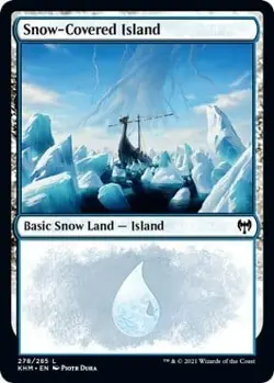 Magic The Gathering MTG SNOW-COVERED ISLAND (278) Kaldheim NM Near Mint - Image 1