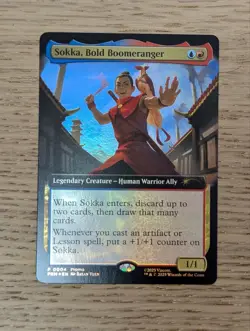 MTG Sokka, Bold Boomeranger Foil Promo MagicCon Magic The Gathering Avatar - Image 1