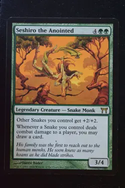 Magic The Gathering MTG SESHIRO THE ANOINTED Champions of Kamigawa LP Played - Image 1