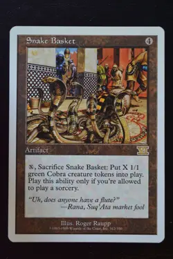 Magic The Gathering MTG SNAKE BASKET Sixth Edition LP Lightly Played - Image 1