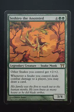 Magic The Gathering MTG SESHIRO THE ANOINTED Champions of Kamigawa MP Played - Image 1