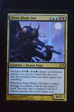 Magic The Gathering MTG SILENT-BLADE ONI Planechase 2012 LP Lightly Played - Image 1