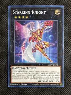 3x YuGiOh! - Starring Knight AGOV-EN095 Common 1st Edition Near Mint - Image 2