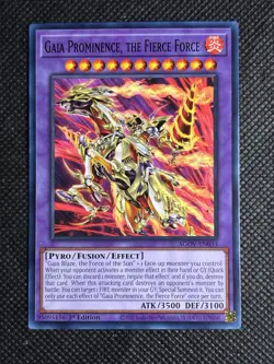 3x YuGiOh! - Gaia Prominence the Fierce Force AGOV-EN033 Common 1st Edition NM - Image 2