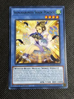 3x YuGiOh! - Shinobaroness Shade Peacock AGOV-EN028 Common 1st Edition Near Mint - Image 2