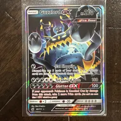 Guzzlord GX 63/111 Sun & Moon Crimson Invasion Holo Pokemon Card TCG - Image 1