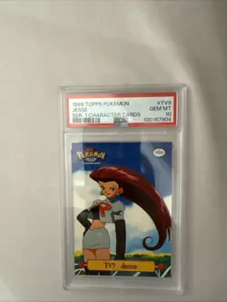 1999 Pokemon Topps Series 1 Character Card Jesse #TV9 PSA 10 - Image 1