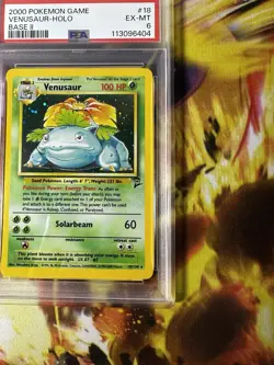 Venusaur Holo 18/130 - PSA 6 - 1999-2000 WOTC - Pokemon TCG Card - Excellent/NM - Image 3