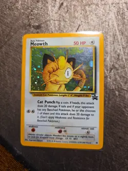 Meowth Promo 10 - Black Star GB Game Boy Stamped - Holo Rare Pokemon Card - Image 1