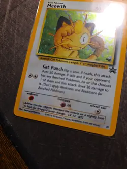 Meowth Promo 10 - Black Star GB Game Boy Stamped - Holo Rare Pokemon Card - Image 2