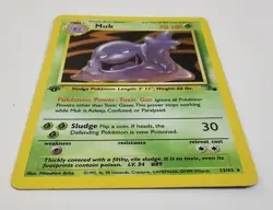 Pokemon Muk Fossil 1st Edition Holo Rare Card 13/62 Near Mint/Mint Condition - Image 3