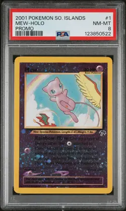 2001 Pokemon Southern Islands Promo Mew-Holo PSA 8 Card - Image 1
