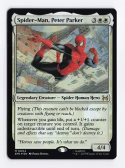 Spider-Man, Peter Parker (Foil) 4 (M) MTG Marvel's Spider-Man Eternal-Legal SPE - Image 1