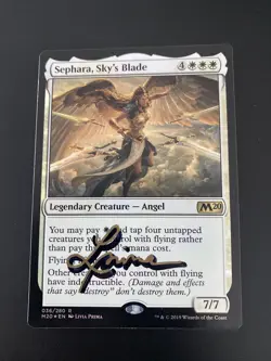 FOIL Sephara, Sky’s Blade MTG Core Set 2020 #036/280 Rare NM English SIGNED - Image 1