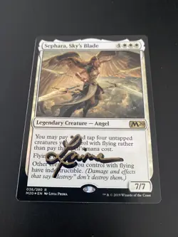 FOIL Sephara, Sky’s Blade MTG Core Set 2020 #036/280 Rare NM English SIGNED - Image 2