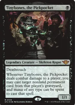MTG Tinybones, the Pickpocket Foil NM Outlaws of Thunder Junction Magic 109 - Image 1