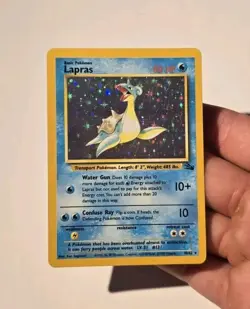 Pokemon Lapras 10/62 Holo Rare Fossil HP - Image 3