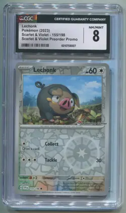 Lechonk (Pokemon Center Exclusive) 155/198 Promo Pokemon CGC 8 NM MINT - Image 3