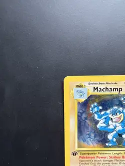 Pokemon TCG Machamp Holo Rare 1st Edition Base Set 8/102 - HP - Image 4