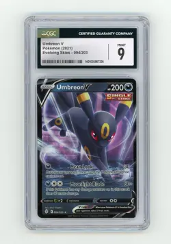 Umbreon V CGC 9 MINT Pokemon (2021) Evolving Skies #094/203 - Image 1