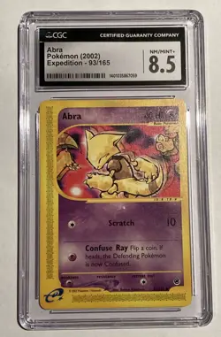 Abra CGC 8.5 NM/MINT+ Pokemon (2000) Expedition Non-Holo #93/165 - Image 1