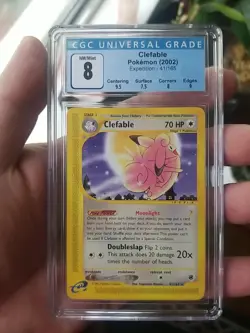 Clefable 43/165 - Non Holo Rare 2002 Expedition Pokemon TCG Ereader - CGC 8 Mint - Image 1