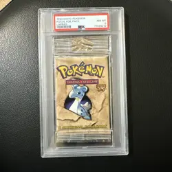 Pokemon Fossil Lapras Art Authentic Sealed Booster Pack PSA 8 UNWEIGHED - Image 1