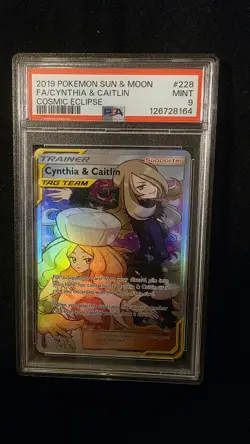 2019 POKEMON SUN & MOON COSMIC ECLIPSE #228 FA/CYNTHIA & CAITLIN COSMIC ECLIPSE - Image 2