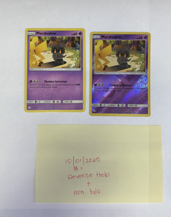 Pokemon TCG Marshadow 103/236 S&M: Cosmic Eclipse Reverse Holo&Non Holo Set of 2 - Image 1