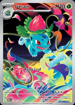 Ivysaur 134/132 Illustration Rare - Pokemon TCG Mega Evolution- Pack Fresh NM+/M - Image 1