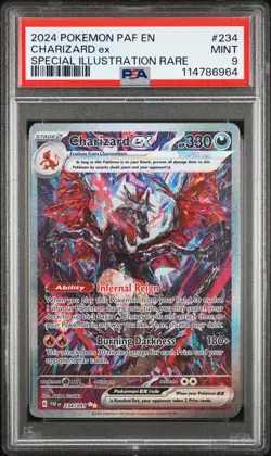 2024 POKEMON PAF EN-PALDEAN FATES SPECIAL ILLUSTRATION RARE CHARIZARD EX PSA 9 - Image 1