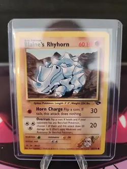 Blaine's Rhyhorn 65/132 Pokemon TCG Gym Challenge NM - Image 3