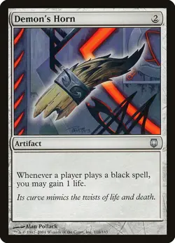 DEMON'S HORN - Darksteel - MTG Magic the Gathering Card - Uncommon - Image 1