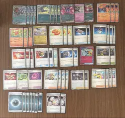 Pokemon Trading Card Game Bulk Lot Collection with Deck Parts and Case - Image 2