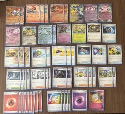 Pokemon Trading Card Game Bulk Lot Collection with Deck Parts and Case - Image 3