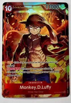 Promo One Piece CARD Treasure Booster Monkey.D.Luffy ST10-006 - PRISTINE! - Image 1