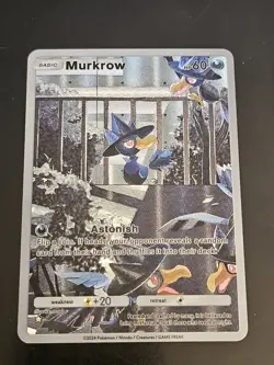 Murkrow 178 Pokemon TCG Pocket Wisdom Of Sea And Sky Textured Fanart Card - Image 1