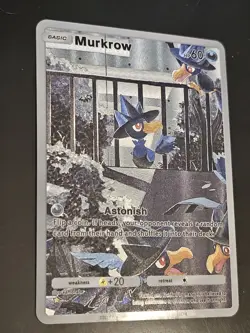 Murkrow 178 Pokemon TCG Pocket Wisdom Of Sea And Sky Textured Fanart Card - Image 2