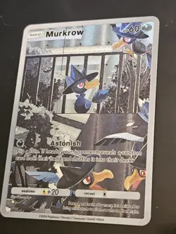 Murkrow 178 Pokemon TCG Pocket Wisdom Of Sea And Sky Textured Fanart Card - Image 3