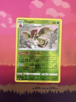 Pokemon Card Flapple Rebel Clash Reverse Holo Rare 022/192 Near Mint - Image 1